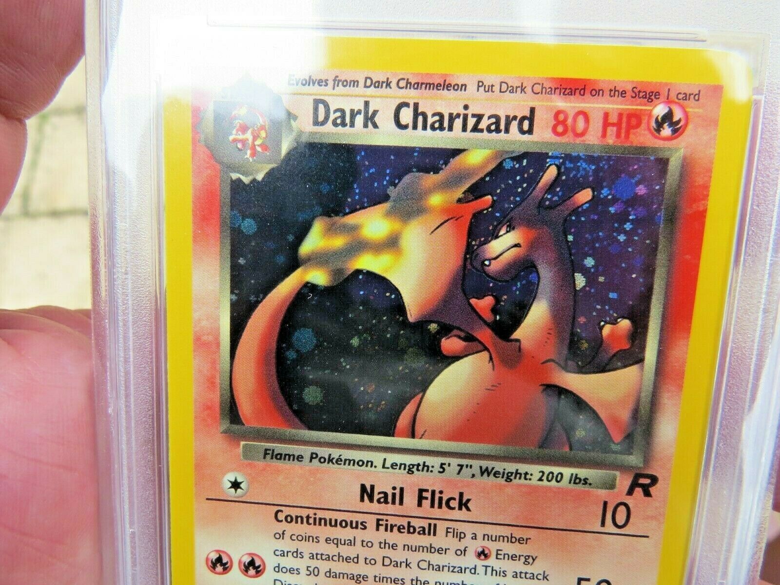 Pokemon Card  Team Rocket 4 Dark Charizard Holo PSA 9 Mint