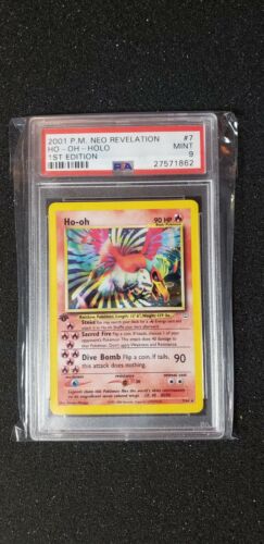 2001 Pokemon Psa 9 1st Edition Hooh Holo Rare Neo Revelation 7