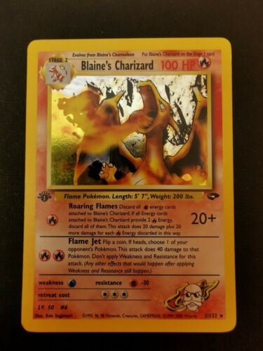 Pokemon Blaines Charizard first edition 