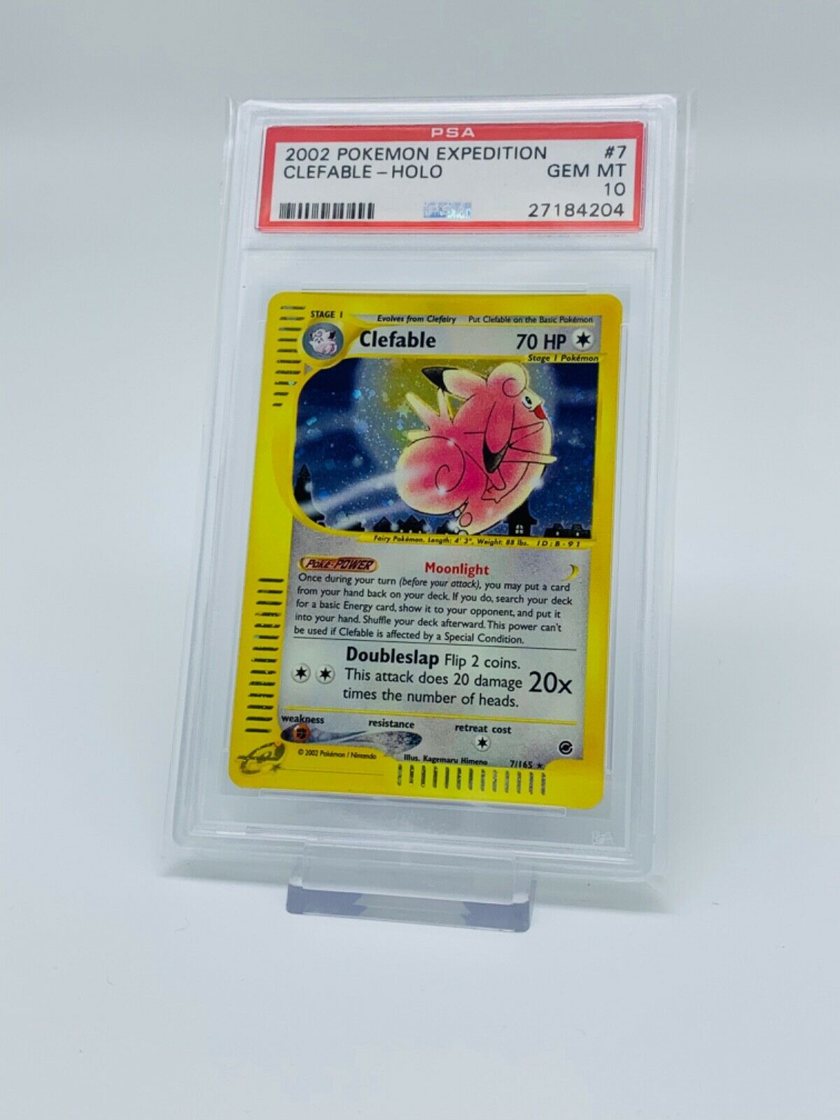 Pokemon PSA 10 Expedition Clefable Holo 7165 Pop 24