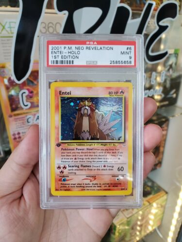 2001 POKEMON NEO REVELATION 6 ENTEI HOLO PSA 9 MINT 1ST EDITION 7086 