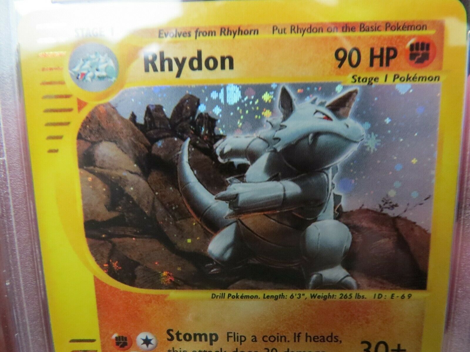 Pokemon Card  Skyridge Holo H27 Rhydon PSA 10 Gem Mint 