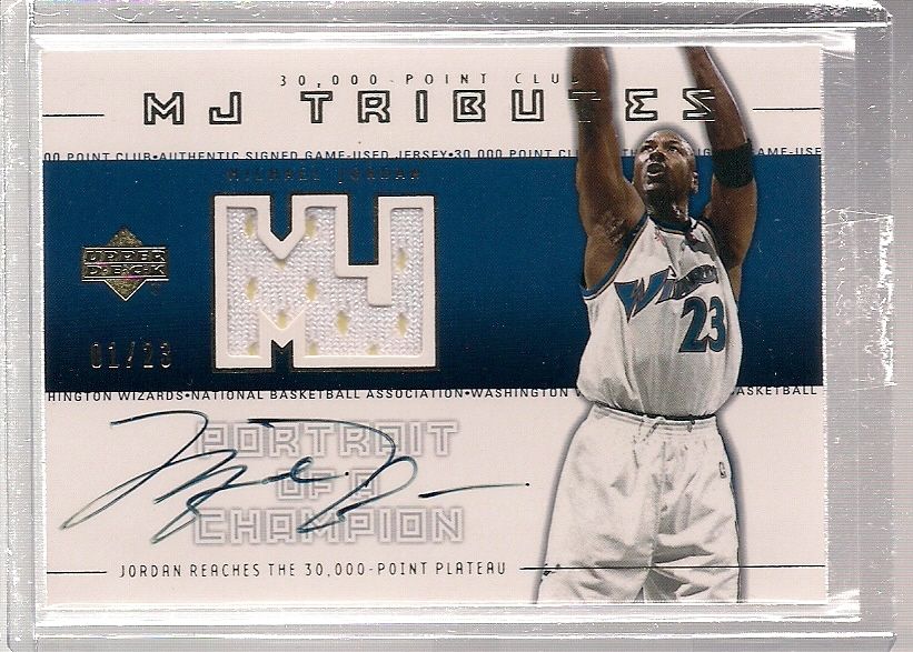 200102 Upper Deck MJ Tributes MICHAEL JORDAN Autograph AUTO Patch JSY 23 11