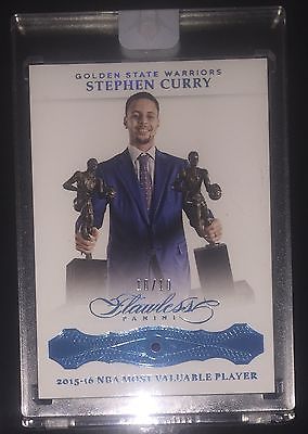 1516 FLAWLESS SAPHIRE MVP STEPHEN CURRY no patch auto 10 RARE