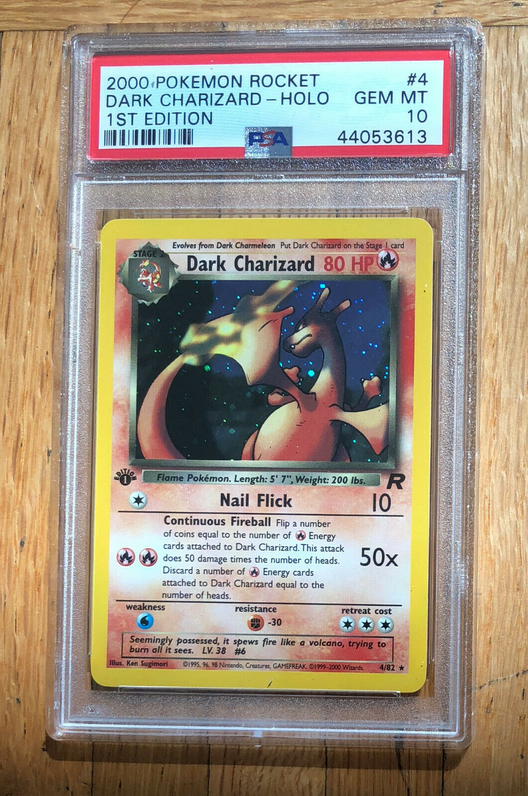 Pokemon Card  PSA 10 GEM MINT 1st Edition Holo Dark Charizard Rocket 2000