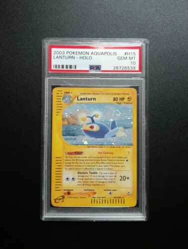 2003 Pokemon Lanturn Holo H15H32 Aquapolis PSA Gem Mint 10