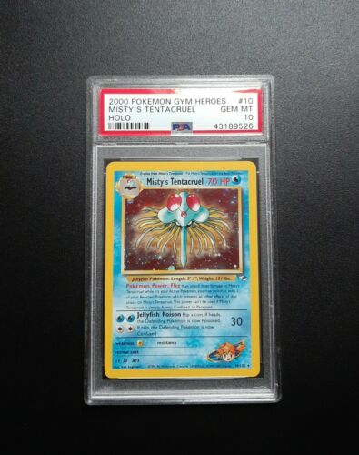 2000 Pokemon Mistys Tentacruel Holo 10132 Gym Heroes PSA Gem Mint 10