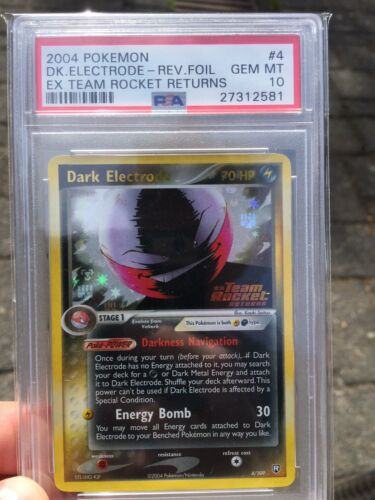 Pokemon PSA 10 EX Team Rocket Returns Reverse Holo Dark Electrode