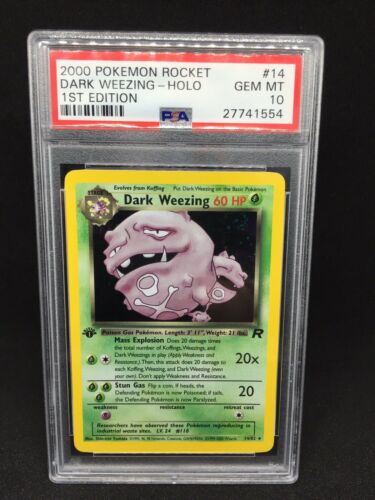 Pokemon PSA 10  Holo Rocket 1st Edition Dark Weezing