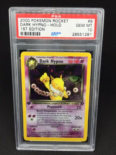 Pokemon PSA 10  Holo Rocket 1st Edition Dark Hypno
