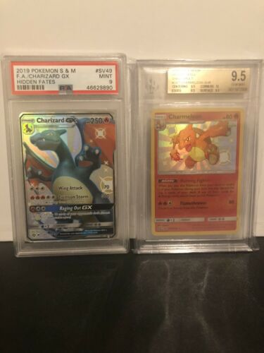 Charizard Sv49 Psa 9 Charmeleon Sv7 Bgs 95 Psa 10  Shiny Hidden Fates Pokemon