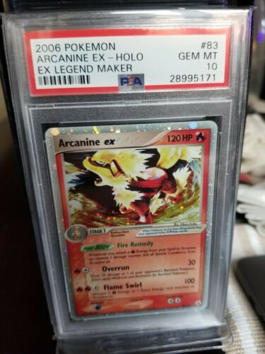 2006 Pokemon Ex Legend Maker Arcanine Ex Rare Psa 10