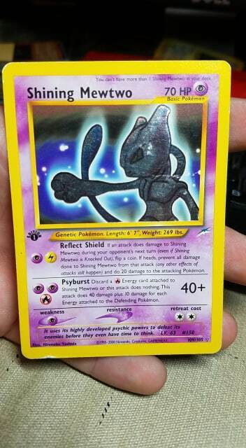 Shining Mewtwo  109105  Holo 1st Edition Pokemon Card PL