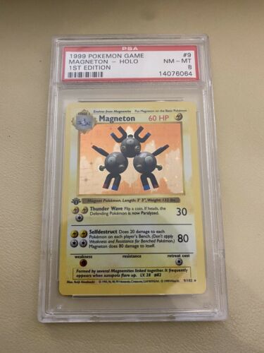 Magneton PSA 8 1st Edition Base Shadowless Pokemon Card