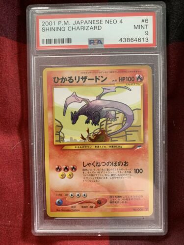 2001 Japanese NEO 4 Shining Charizard 006 Triple Star Pokemon Card PSA 9 Mint