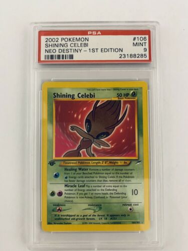 Pokemon 1st Edition Shining Celebi 106105 PSA 9 Mint Card Neo Destiny 2002