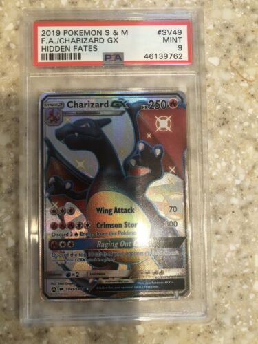 2019 Pokemon Sun  Moon Charizard GX Foil Hidden Fates SV49 PSA 9 MINT L4