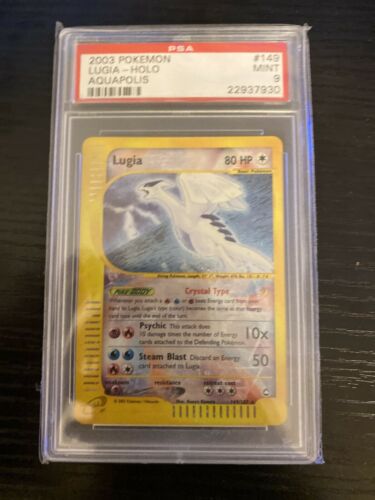 PSA 9 Mint Aquapolis Crystal Lugia Holo 149147 Pokemon Secret Rare