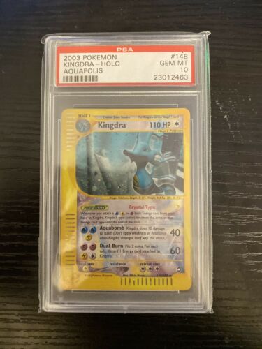 2003 Pokemon Aquapolis Kingdra Crystal Holo PSA 10 Gem Mint 148147