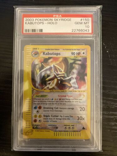 2003 Pokemon Skyridge Kabutops Crystal Holo PSA 10 Gem Mint 150144