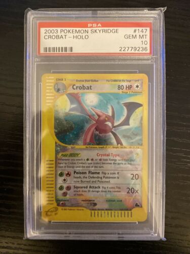 2003 Pokemon Skyridge Holo Crystal Crobat 147 PSA 10 GEM MINT