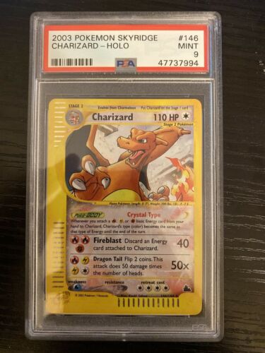 PSA 9 MINT Pokemon Skyridge Holo Secret Rare Crystal Charizard 146144 