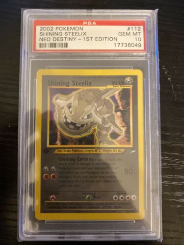 PSA 10 Gem Mint Shining Steelix Neo Destiny 1st Edition 112105 2002 Pokemon