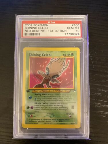 PSA 10 GEM MINT Shining Celebi Neo Destiny Pokemon 2002 106105 First 1st Ed