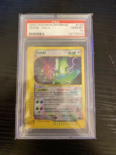 Pokemon Skyridge Crystal CELEBI  HOLO PSA 10 GEM MINT 145144