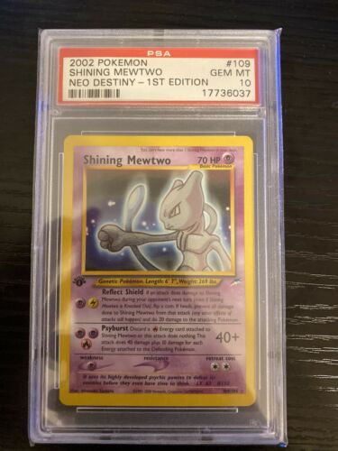 PSA 10 Gem Mint Shining Mewtwo Neo Destiny 1st Edition 109105 2002 Pokemon