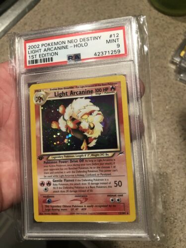 POKEMON 1ST EDITION NEO DESTINY LIGHT ARCANINE HOLOFOIL CARD 12105 Mint