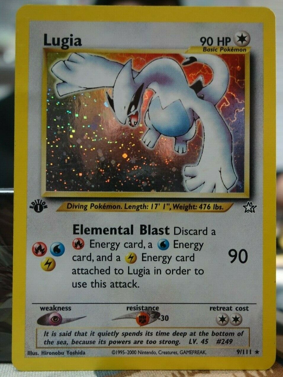 Lugia  1st EDITION Neo Genesis 9111 Legendary Holo Foil Pokemon Card B551