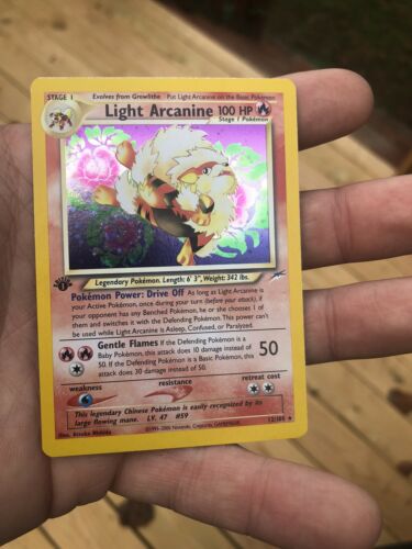 POKEMON 1ST EDITION NEO DESTINY LIGHT ARCANINE HOLOFOIL CARD 12105 Mint