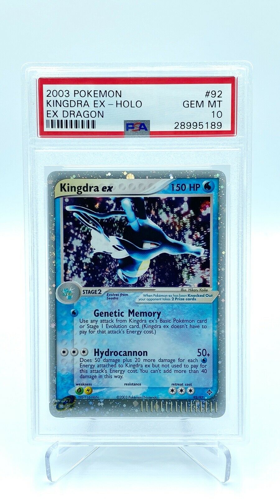 Kingdra EX Holo PSA Gem Mint 10  Pokemon Card  EX Dragon 