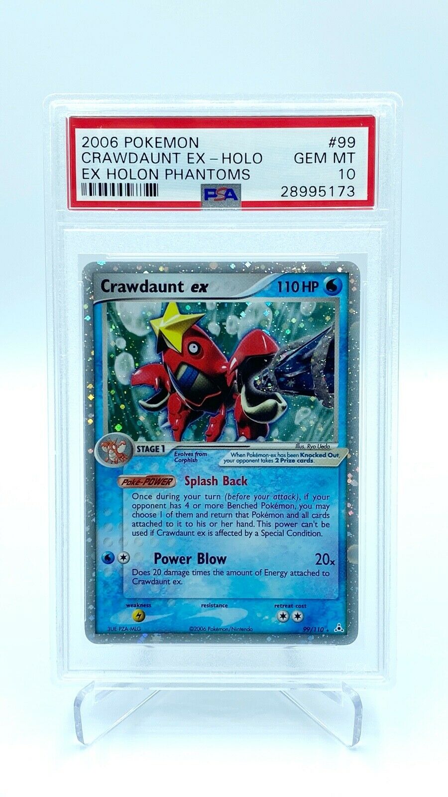 Crawdaunt EX Holo PSA Gem Mint 10  Pokemon Card  EX Holon Phantoms