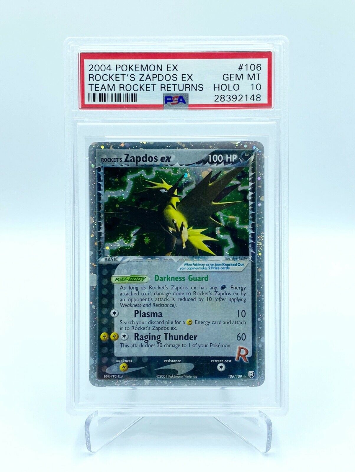 Rockets Zapdos EX Holo PSA Gem Mint 10  Pokemon Card  EX Team Rocket Returns