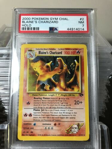 Pokemon Blaines Charizard  Gym Challenge  PSA 7 MINT 2132  Holo  2000