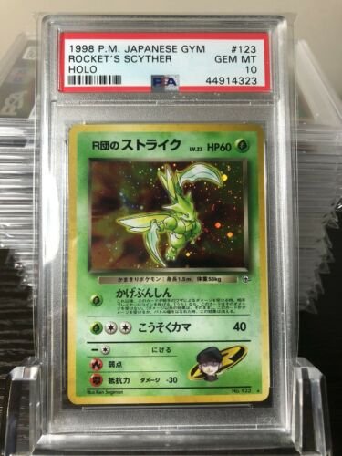 Pokemon Rockets Scyther  Japanese Gym  Holo  PSA 10 GEM MINT