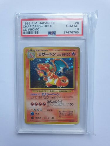 Pokemon PSA 10 CHARIZARD CD Promo 1998 Japanese Holo 