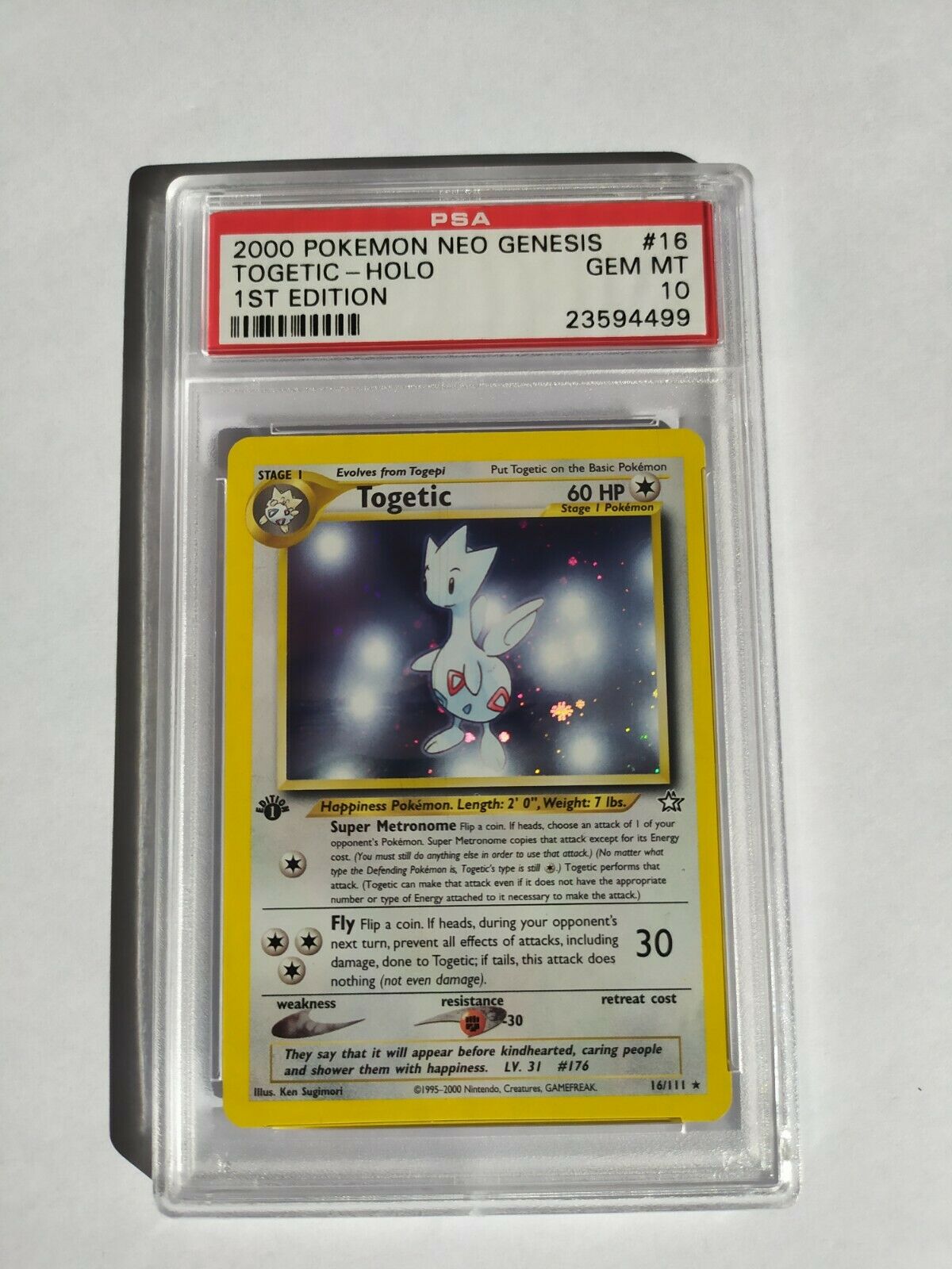 Pokemon 2000 Neo Genesis 1st Edition Togetic PSA 10 HOLO  GEM MINT 16 Low Pop