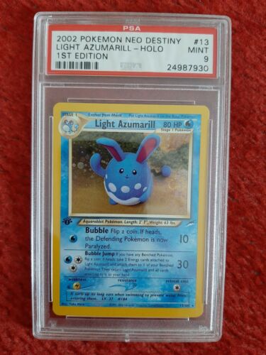 Pokemonkarte Light AzumarillHelles Azumarill Holo Neo Destiny 1 Edition PSA 9