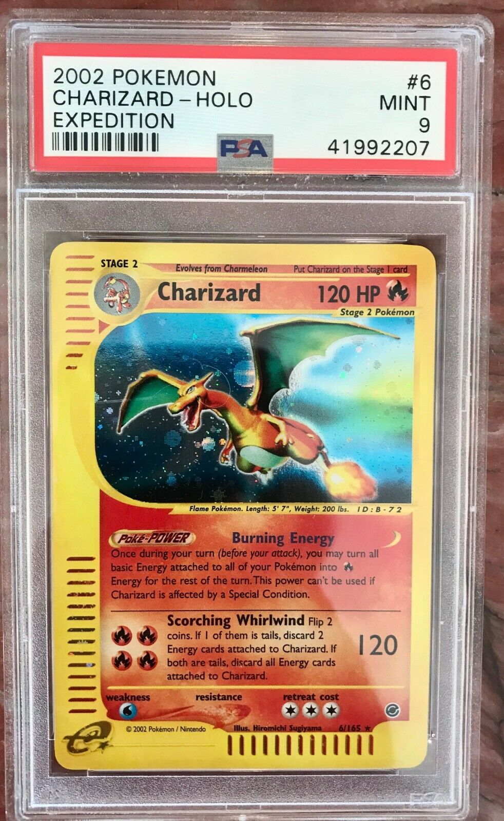 2002 Pokemon Expedition Charizard Holo 6165 PSA 9 MINT  WOTC  EXT RARE