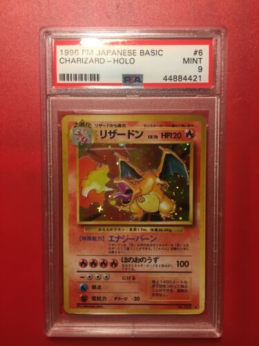 1996 Pokemon Japanese Charizard Holo PSA 9 Mint