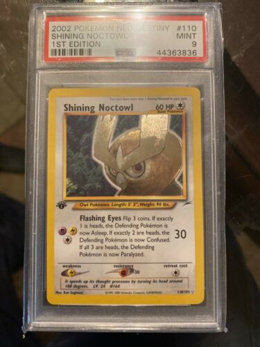 PSA 9 1st Edition Shining Noctowl  Neo Destiny  110105  POKEMON  MINT