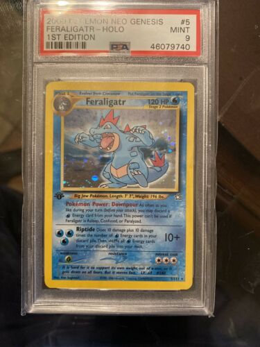 2000 POKEMON NEO GENESIS 5 FERALIGATR HOLOGRAM PSA 9 MINT 1ST EDITION 3093 