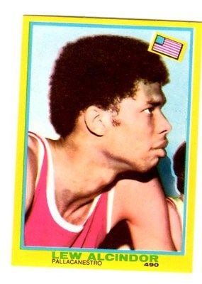 Mira Tuttosport 1968 Lew Alcindor  Abdul Jabbar card 490 excellent condition