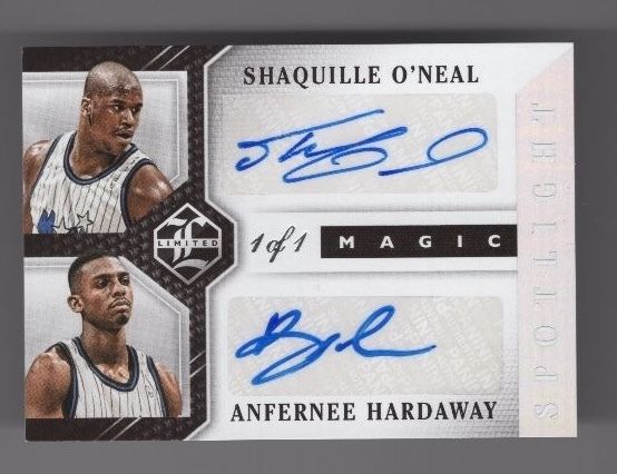 201516 Panini Limited Dual Auto Shaquille ONeal Anfernee Penny Hardaway 11