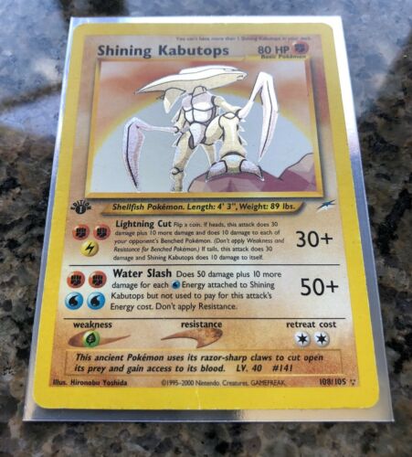 Shining Kabutops 1st Edition Holo Neo Destiny Pokemon Card 108105 Triple Star