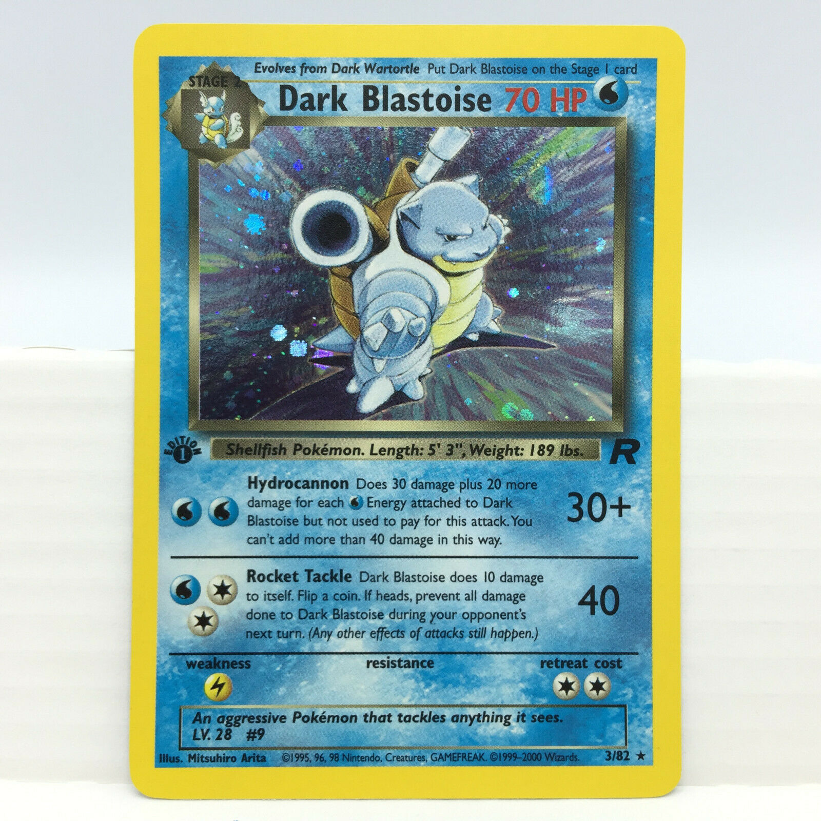 Dark Blastoise 382 1st Edition Holo Pokemon Card Team Rocket Rare NM 13