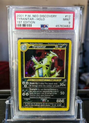 1st Edition Neo Discovery Tyranitar Holo Pokemon Card Mint PSA 9